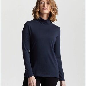 Pendleton Mock Neck Long Sleeve Cotton Top Size XL